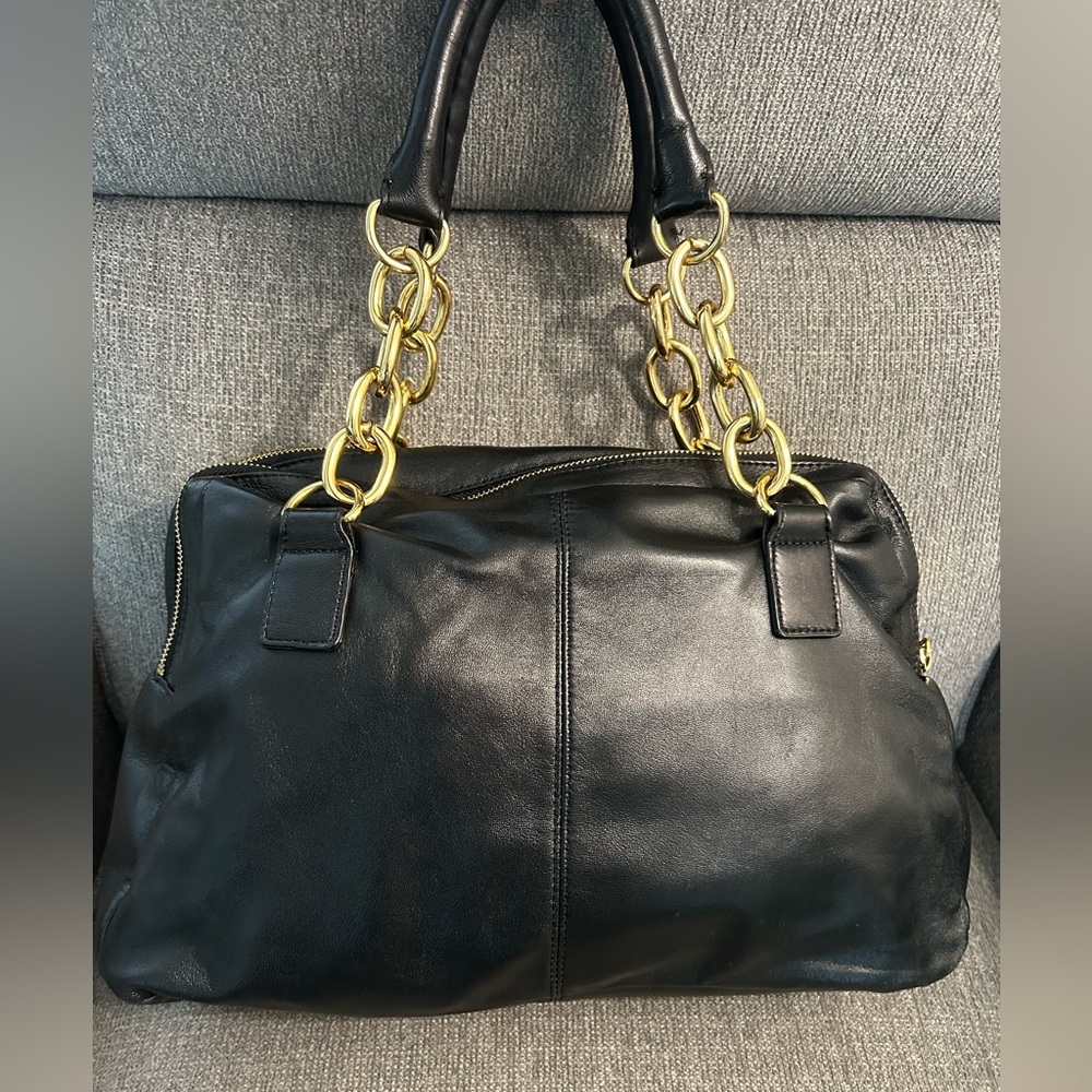 Alfani Leather Satchel with gold hardware